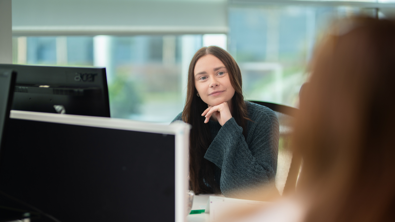 Kathryn at desk 